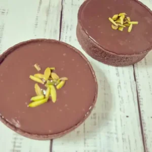 chocolate pistache kunafe tart